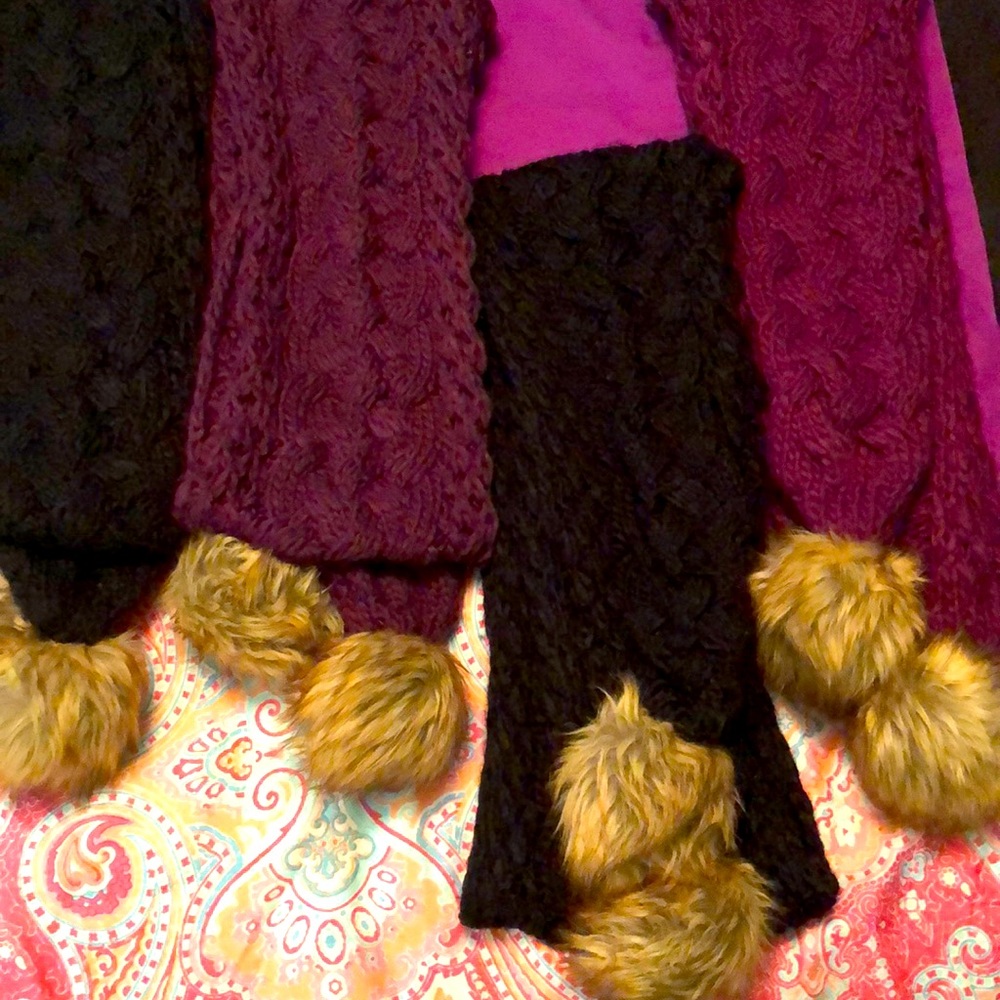 Purple and Black Scarf